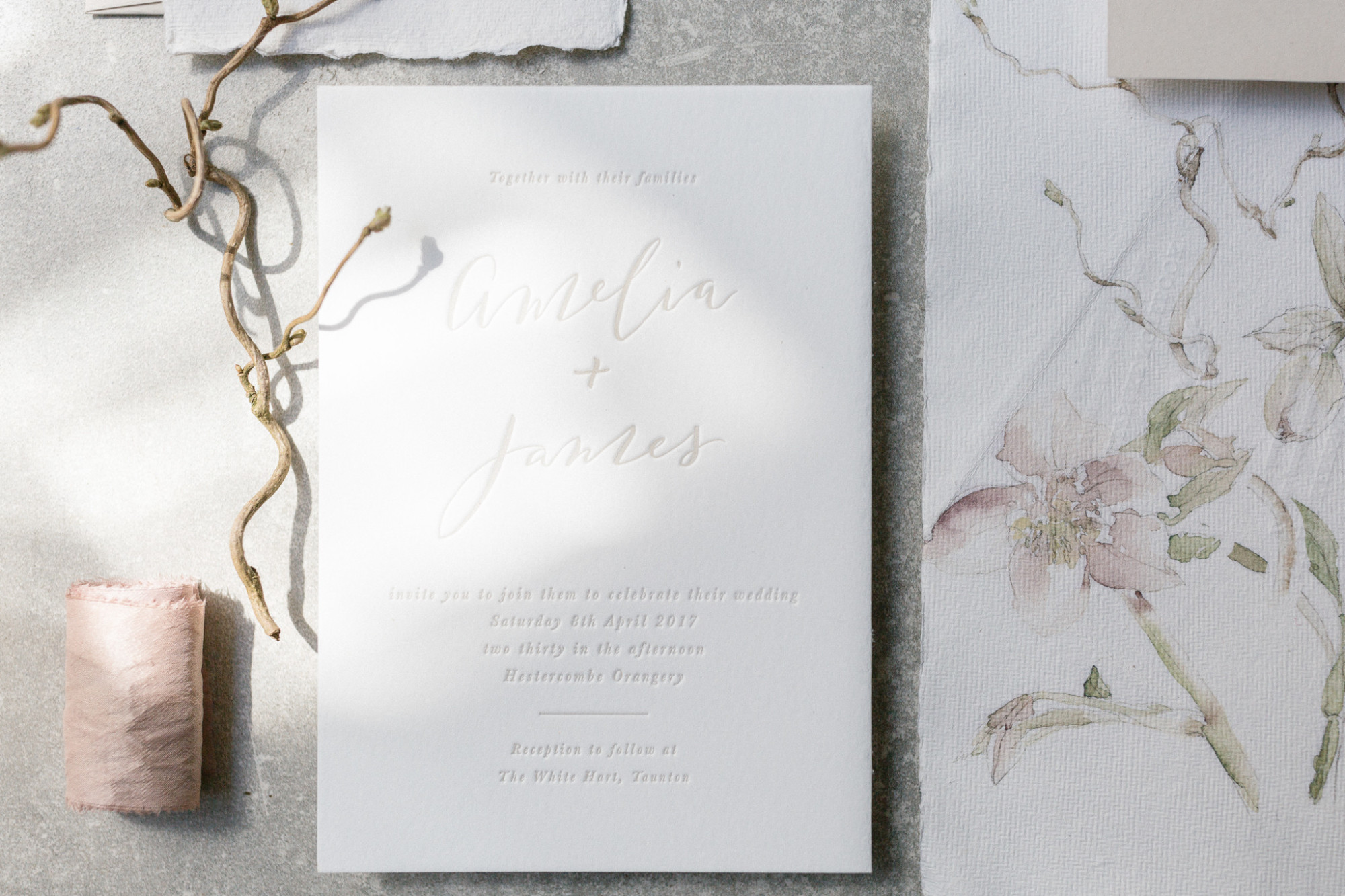 Letterpress Wedding invitation